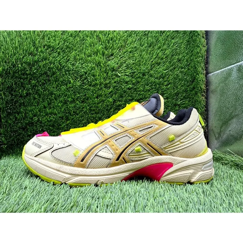 P.E Nation x Asics Gel-1130 1203A244 Athletic Sneaker Men's 6 White Mesh Running